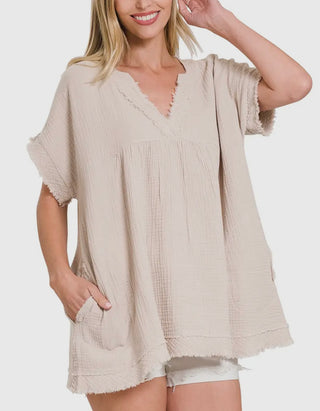 The Gena Gauze top